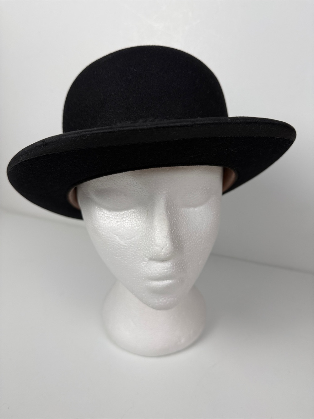 Men vintage black bowler ,Classic Black Bowler Hat -